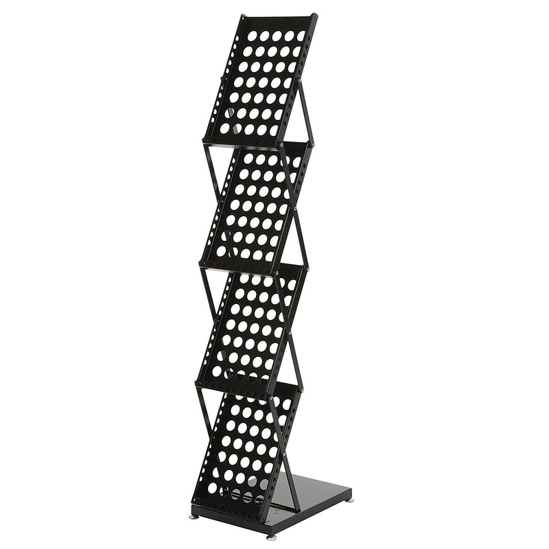 Elegante Steel Magazine Holder Rack Display Stand ( Black )