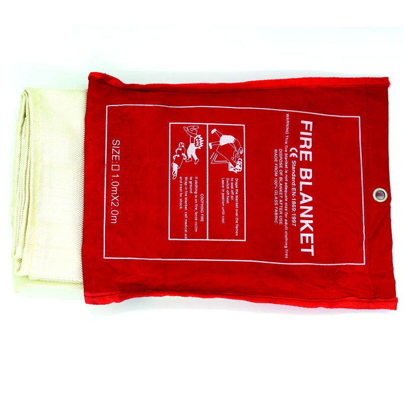 Being Safe - Fiberglass Fire Blanket - Blanket for First Aid Station - Kitchen - Warehouse (1 Mtr X 2 mtr)