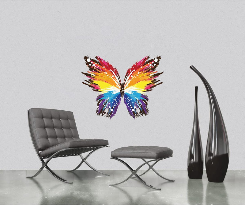 Decoration Designs Butterfly Abstract Wall Sticker Door,Window, Design Decal Standar(Cover Area:-76x69cm)