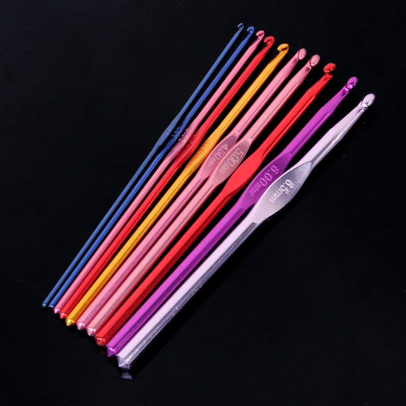 Bulfyss Aluminium Crochet Hooks Knitting Needles Set with Case (Multicolour) - 22 Pieces