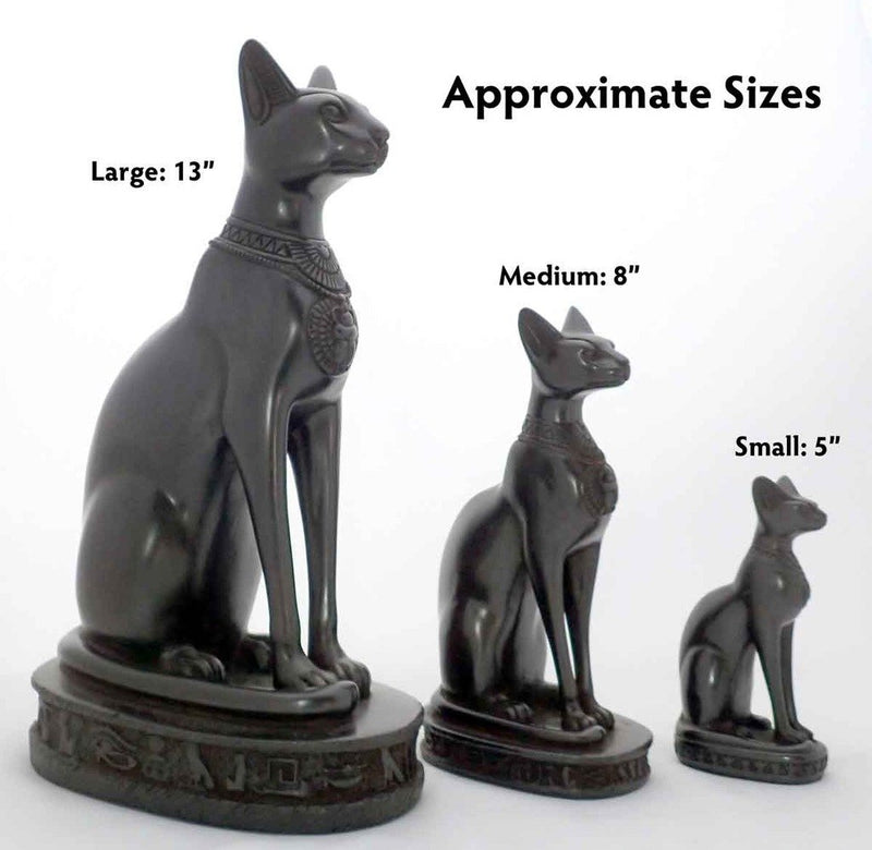 Discoveries Egyptian Imports Bastet Cat Goddess Statue - Black - 5.5" Tall - Made in Egypt