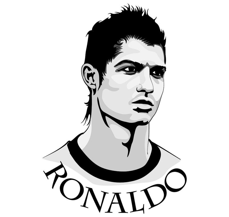 Tuffuk Ronaldo Large Vinyl Wallstickers for Home Decorations(40 cm x 50 cm)4TZ213