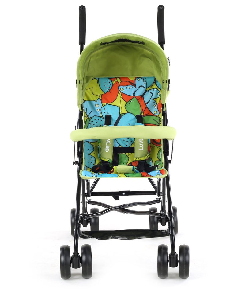 LuvLap Tutti Fruti Baby Stroller/Buggy, Compact & Travel Friendly Baby pram, for Baby & Kids, 6-36 Months, with 5 Point Safety Harness, Adjustable seat Recline, 15Kg Capacity (Green)