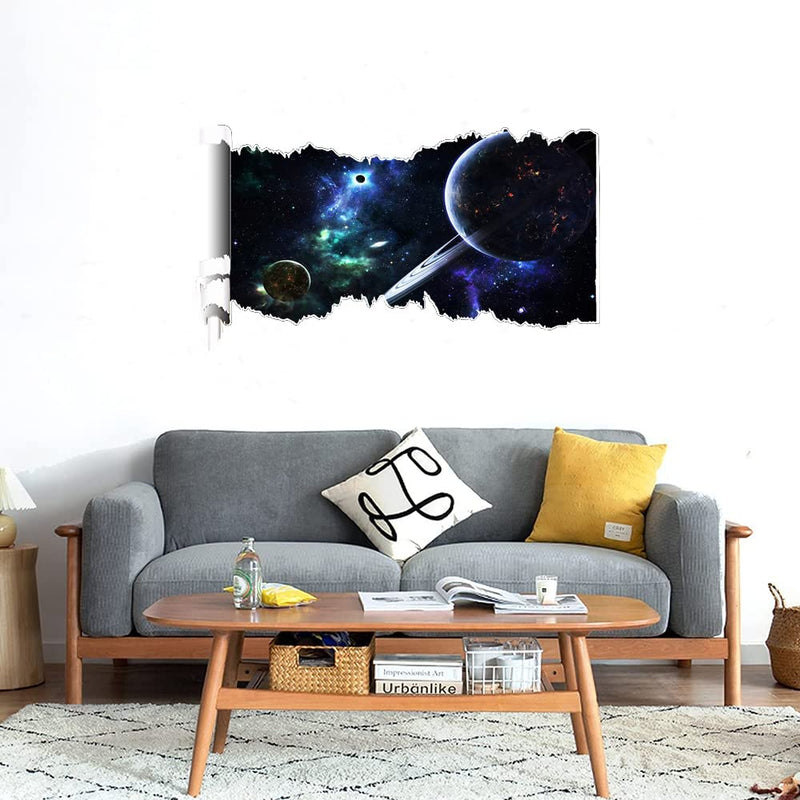 GADGETS WRAP Printed Wall Decal Sticker Scratched Paper Style Wall Decal (90cm x 50cm) - Unknown Planets