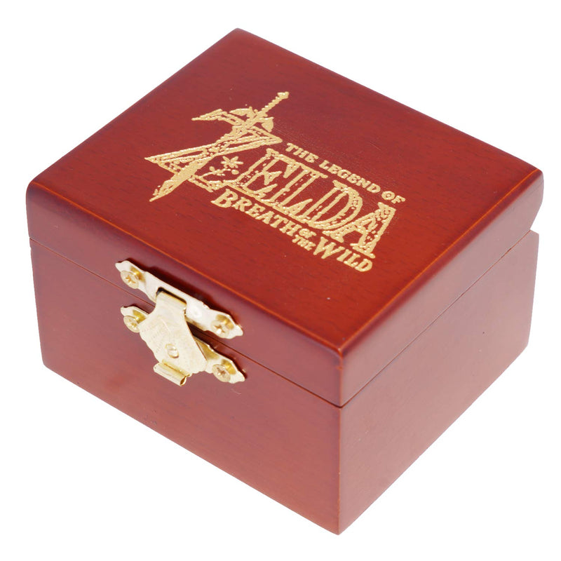 Youtang Music Box Legend of Zelda Carved Wood Wind Up Gold Mechanism Musical Gift with Mirror