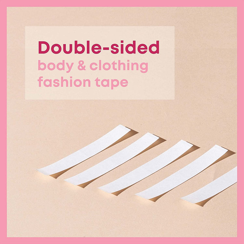 DOBARIYA EMPIRE Double-Sided Tape For Fashion-36 Strips/For Clothes,Fabric Tape For Women Clothing And Body,All Day Strength Tape Adhesive,Invisible And Clear Tape For Sensitive Skins|Transparent