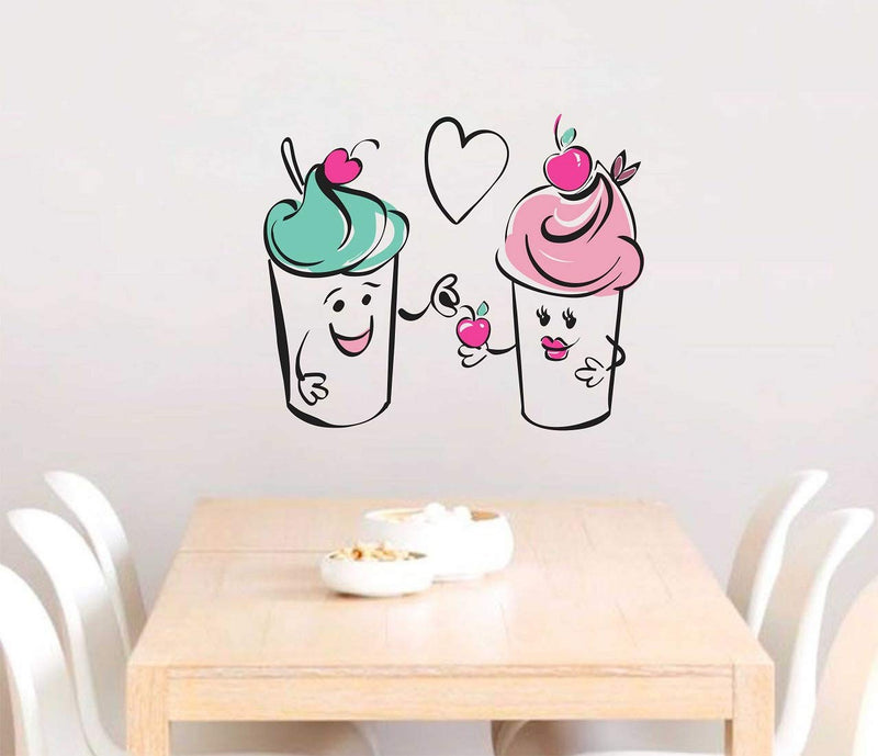 Tuffuk Ice-Cup Large Vinyl Wallstickers for Home Decorations(60 cm x 50 cm)5TZ034