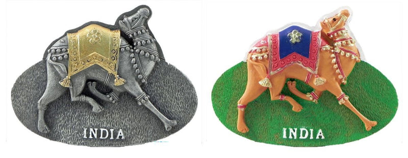 DollsofIndia Camels - Set of 2 Resin Magnets - 3 x 2 inches Each (OA01)