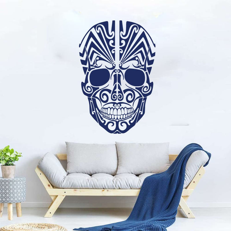 GADGETS WRAP Vinyl Decal Sticker Tribal Sugar Skull Blue (Item Finish Size : 83cm x 56cm)