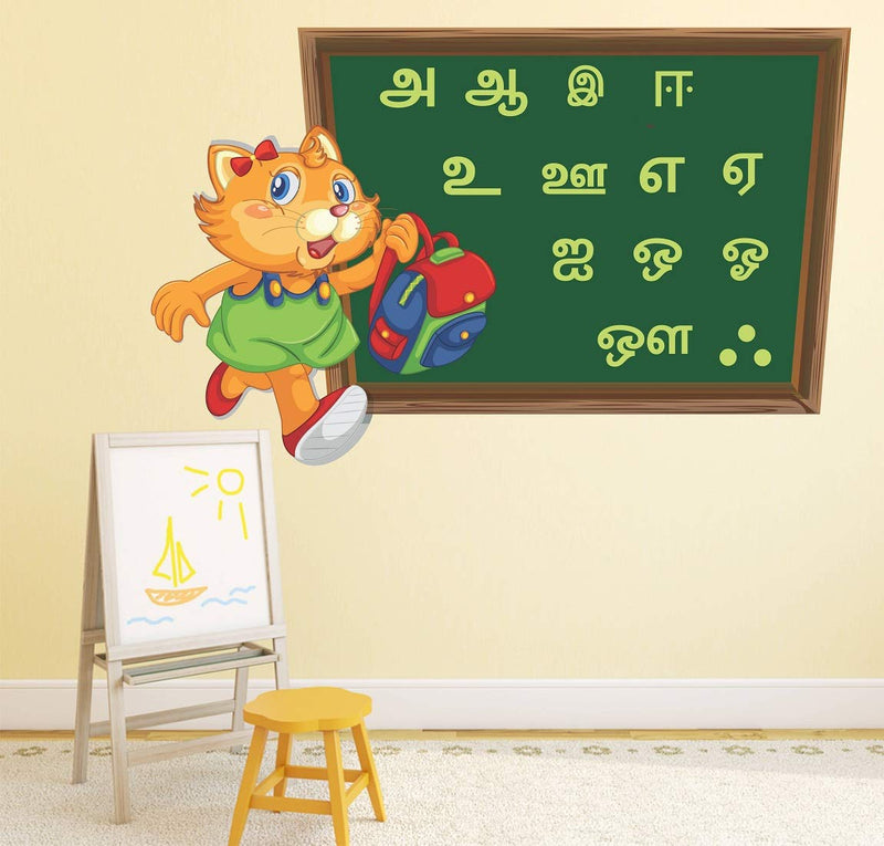 Tuffuk Tamil Letters(Alphabets) Large Vinyl Wallstickers for Home Decorations(40 cm x 70 cm) 5TZ070