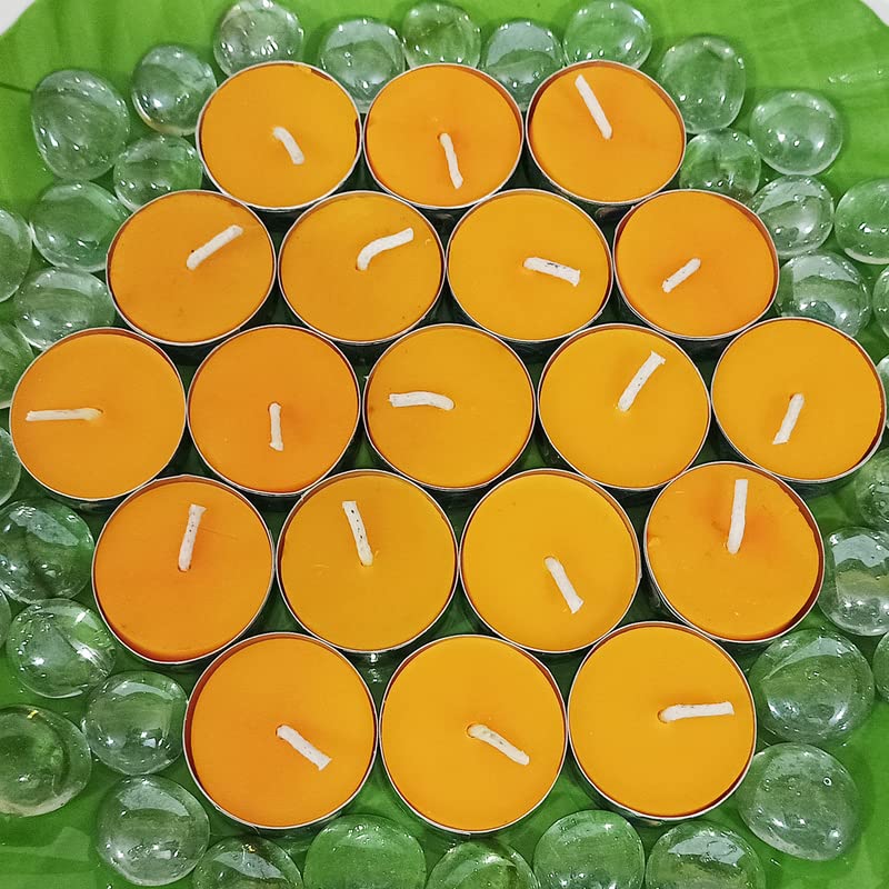 Charanam Tea Light Aroma Candle 20 Pcs Pack - Vanilla (Pack of 3)