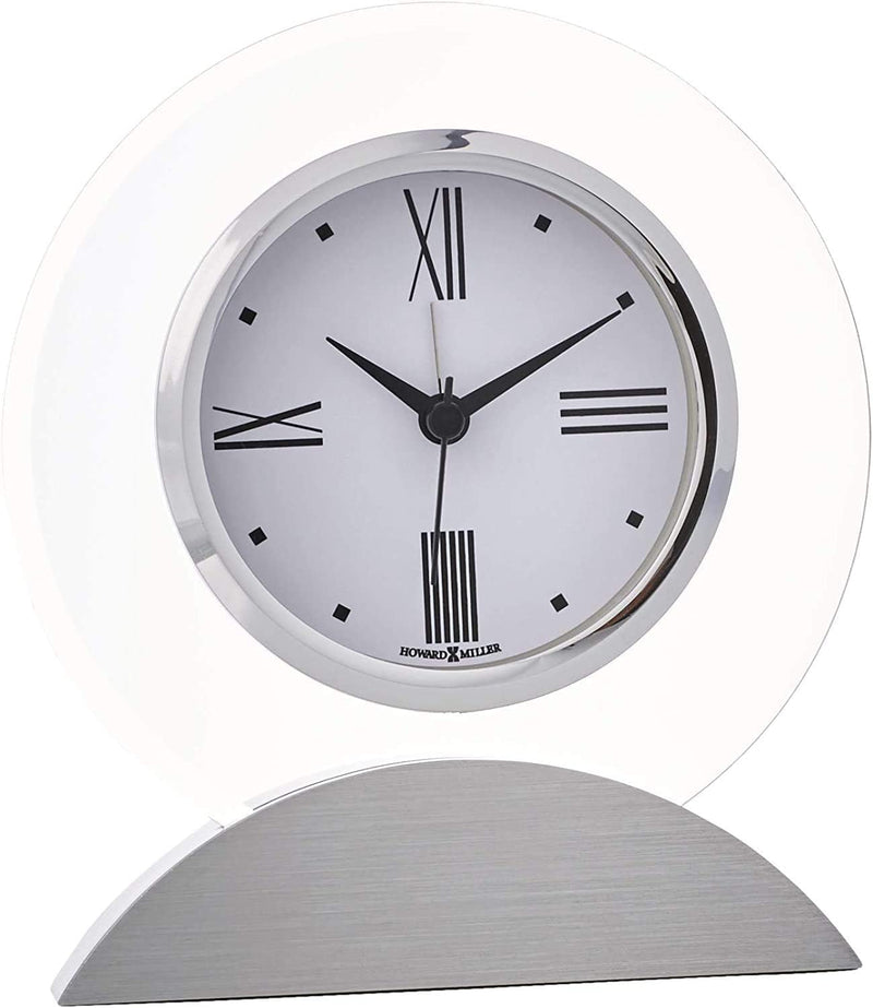 Howard Miller Brayden Alarm Table Clock 645-811 - Modern Glass with Quartz, Alarm Movement