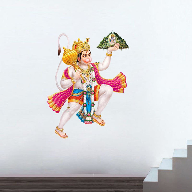 Decor Kraft Hanumanji Wall Sticker & Decal,Size- 53 Cm X 32 Cm,Religious