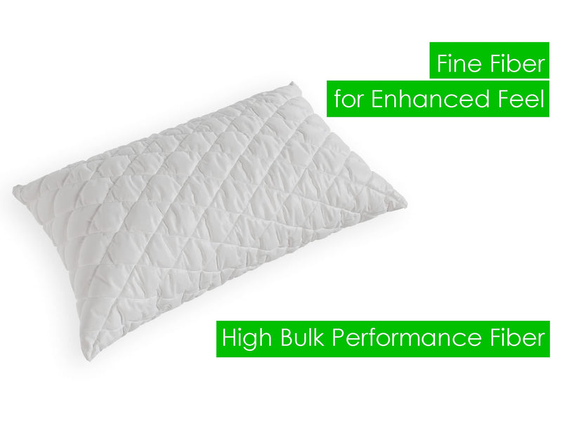 Curious Lifestyle Premium Quilted Bed Pillows for Sleeping Microfiber Filler Soft and Luxurious for Back Sleepers and Side Sleepers, Set of 2 Standard Size, 17" x 27", White