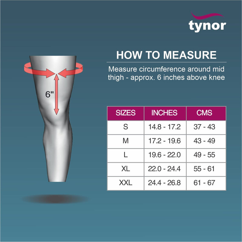 TYNOR Neoprene Knee Support Sportif (Neo), Grey, XXL, 1 Unit