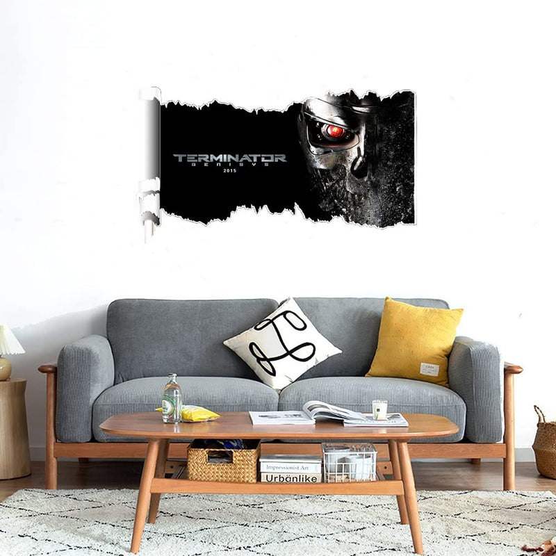 GADGETS WRAP Printed Wall Decal Sticker Scratched Paper Style Wall Decal (90cm x 50cm) - Terminator Genisys 2015