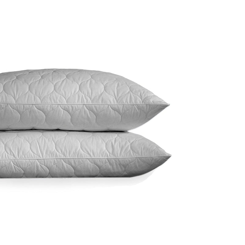 LA VERNE Virgin Microfibre Blown Technology Filled Luxurious Anti Bacterial Cloth Sleeping Pillow Pack of 2 (27X16 Inch)(Grey)