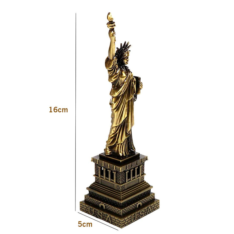 Stealodeal Staute of Liberty Souvenir Decorative Showpiece - 16 cm (Brass, Copper)