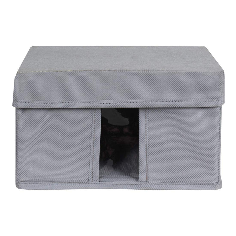 Amazon Brand - Solimo Fabric Rectangular Storage Box, Medium, Set of 1, Dark Grey