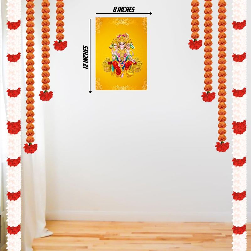 God Panchmukhi Hanuman Wall Sticker - Hanuman Wall Sticker