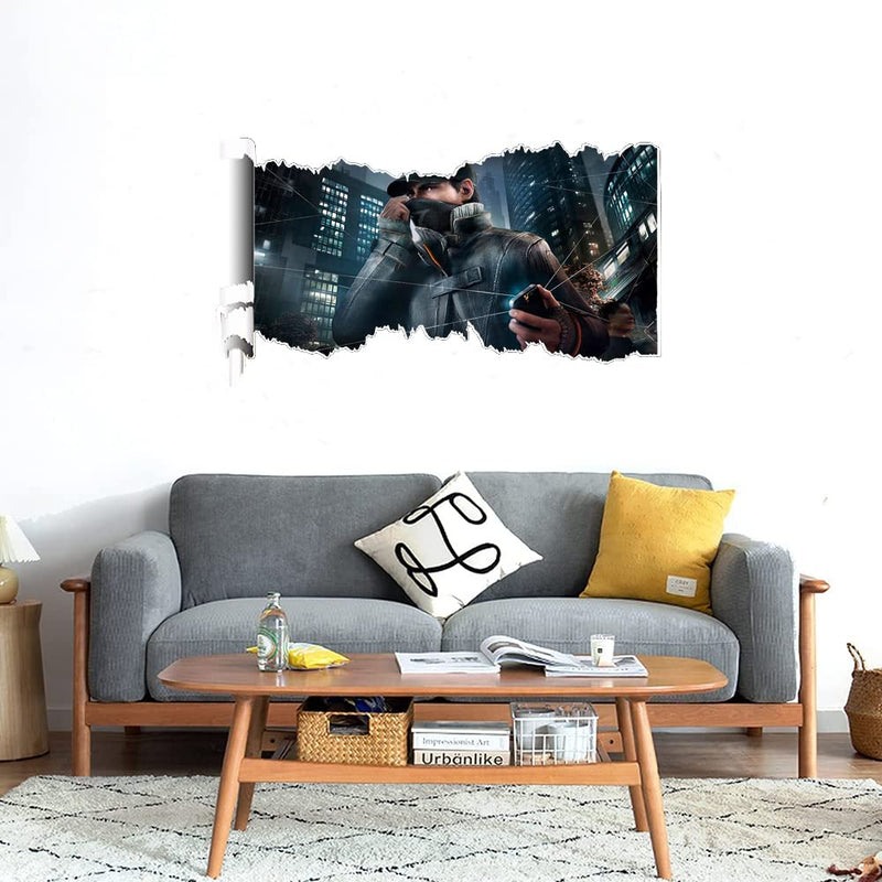 Gadgets WRAP Printed Wall Decal Sticker Scratched Paper Style Wall Decal (90cm x 50cm) - Watch Dogs Aiden Pearce The Vigilante