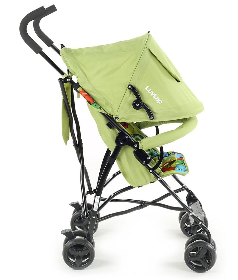 LuvLap Tutti Fruti Baby Stroller/Buggy, Compact & Travel Friendly Baby pram, for Baby & Kids, 6-36 Months, with 5 Point Safety Harness, Adjustable seat Recline, 15Kg Capacity (Green)