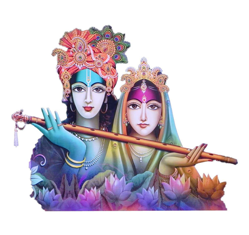 Decor Kraft Radha Krishna Wall Sticker & Decal,Size- 50 Cm X 34 Cm,Religious