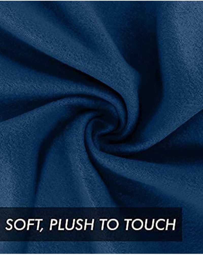 Glow Home All Season Solid Fleece Blanket for Single Bed | Light Weight Soft and Plush Plain Warm or Hot AC Blankets for Bedroom Living Room, Pack of 1, 58 x 88 Inches, Blue