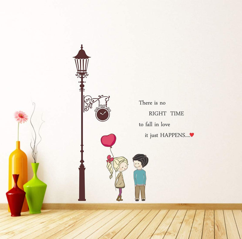 Tuffuk Love Couples Large Vinyl Wallstickers for Home Decorations(130 cm x 100 cm)5TZ409