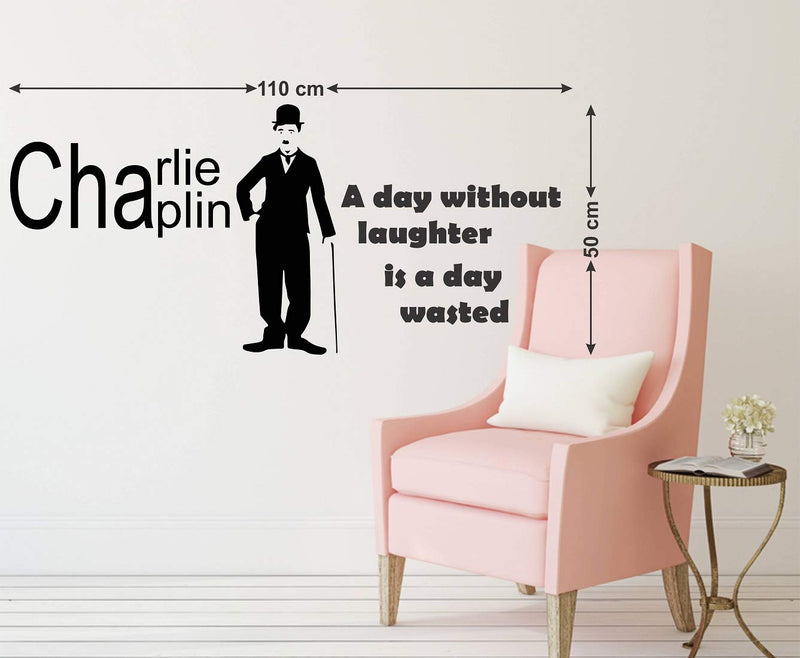 Tuffuk Charlie Chaplin Large Vinyl Wallstickers for Home Decorations(110 cm x 50 cm)5TZ128