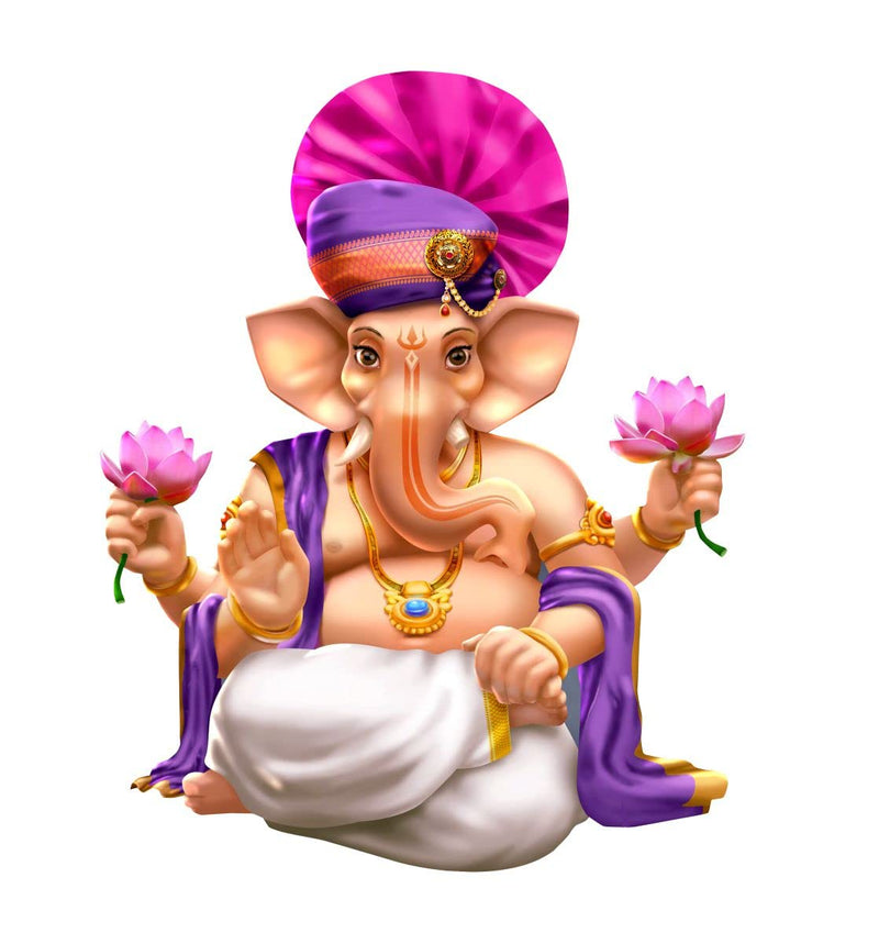 Decor Kraft Ganesh Ji Design Wall Sticker & Decal,Size- 58 Cm X 48 Cm,Religious