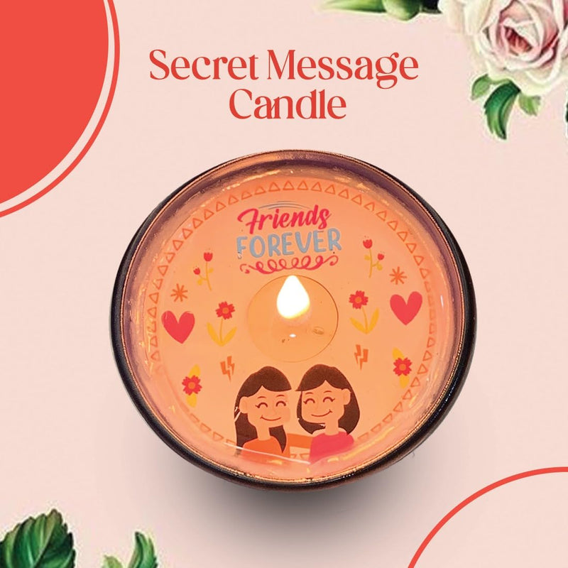 Divine senses Secret Message | Scented Candle Calligraphy Brush Art | Natural Soy Wax Handmade with Love | Happy B'Day, I Love You Customization Available| 40 Plus Hours Burning time.