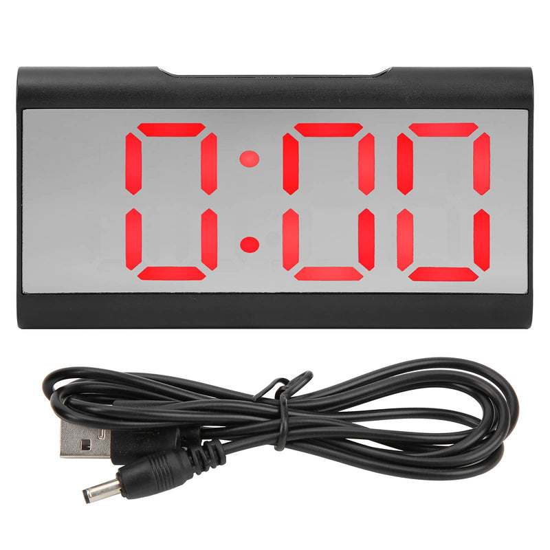 Digital Clock, Desk Clock USB Charging for Bedroom for Office for Home(red)