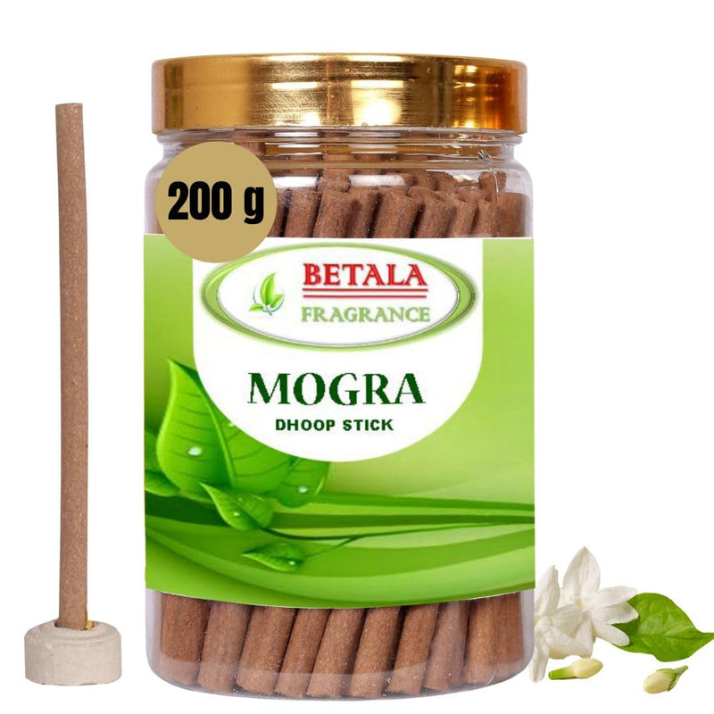 Betala Fragrance Mogra Flavour Dhoop Sticks for Pooja, Dhoop Batti Pack of 200 Gm, 80 Dhup Stick (200 Gm)