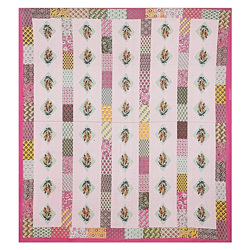 EarlyMart Floral 100% Cotton Rajasthani Jaipuri Bedsheet for Double Bed King Size with 2 Pillow Covers - (Jaipuri_BedCover28)