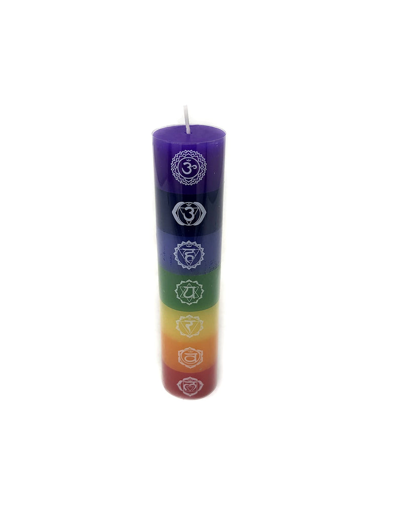 VrindaÃ‚® 7 Chakra Scented Candle , 7" (7in1 Colors)