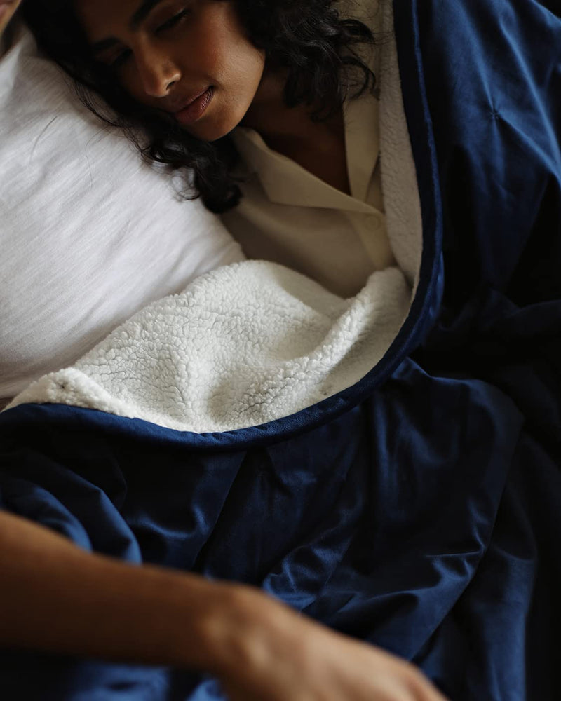 Tucked In |Daysha - Sherpa Blanket | Made of Fine Mink Velvet & Sherpa (90"x90")