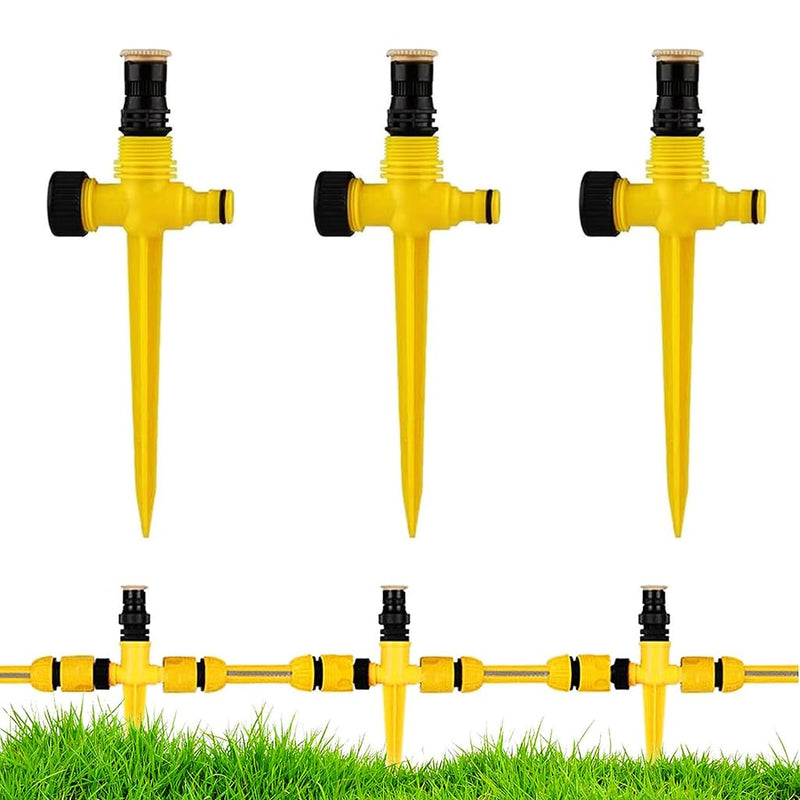 HASTHIP® 3pcs Garden Sprinker for Garden Agriculture Watering, 360° Rotating Irrigation Sprinkler Adjustable Irrigation Angle Sprinkler, Gardening Watering Systems for Outdoor Grass Garden Yard Lawns