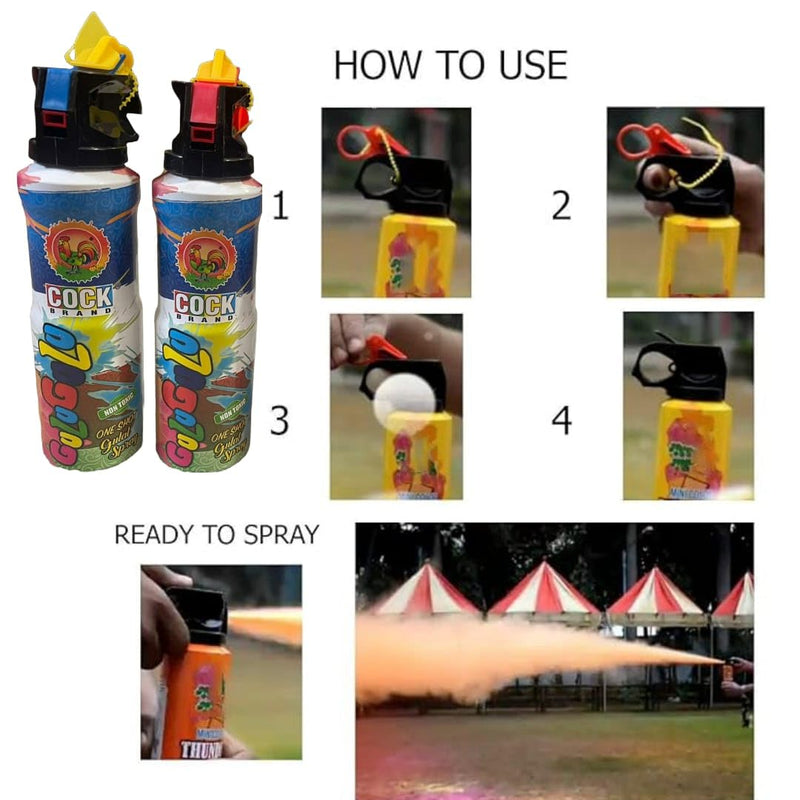 Eco Friendly Herbal Gulal Spray Set - Vibrant, Natural, Non Toxic Colors for Safe Holi Celebrations Easy to use Pack of 5