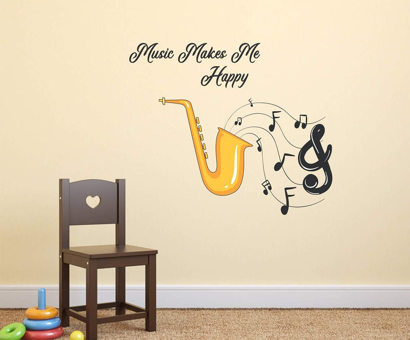 Tuffuk Music Love Large Vinyl Wallstickers for Home Decorations(80 cm x 70 cm)5TZ231