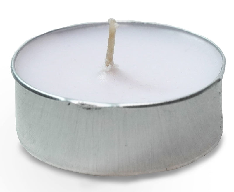 AURA Home Fragnance - Unscented White SOYA Tea Light Candles Pack of 100 14 Gm Poured