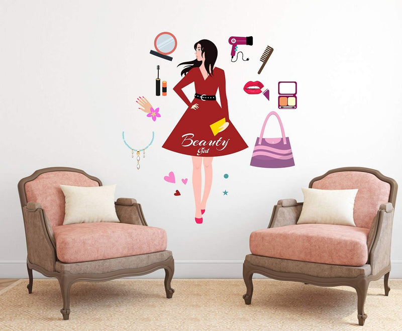 Tuffuk Beauty Girl Large Vinyl Wallstickers for Home Decorations(70 cm x 80 cm)5TZ207