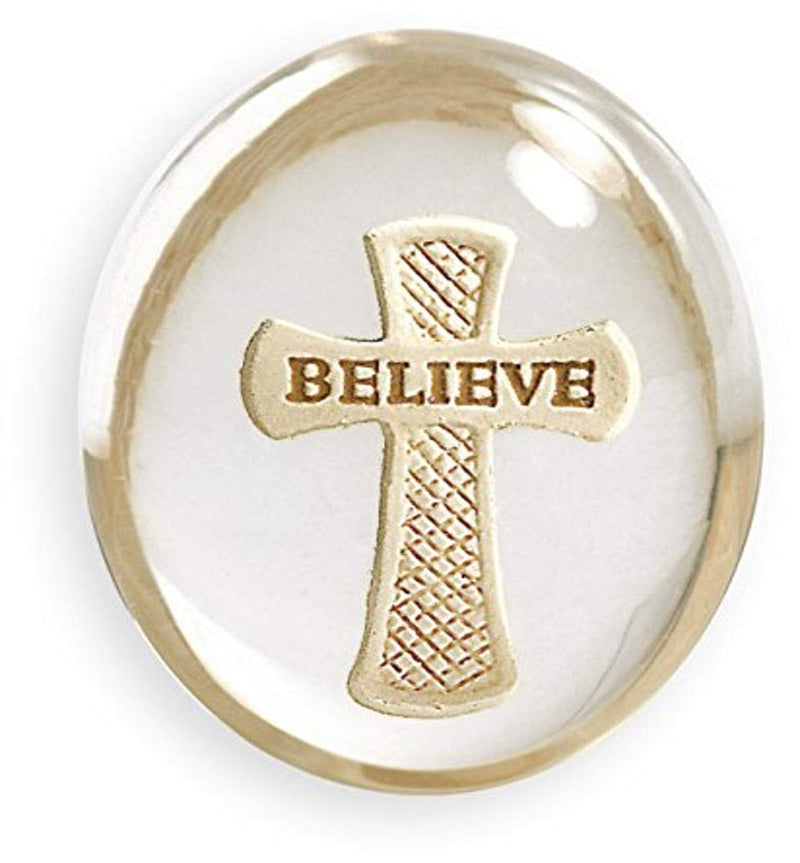 Angelstar 8747 Believe Cross Worry Stone, 1-1/2-Inch