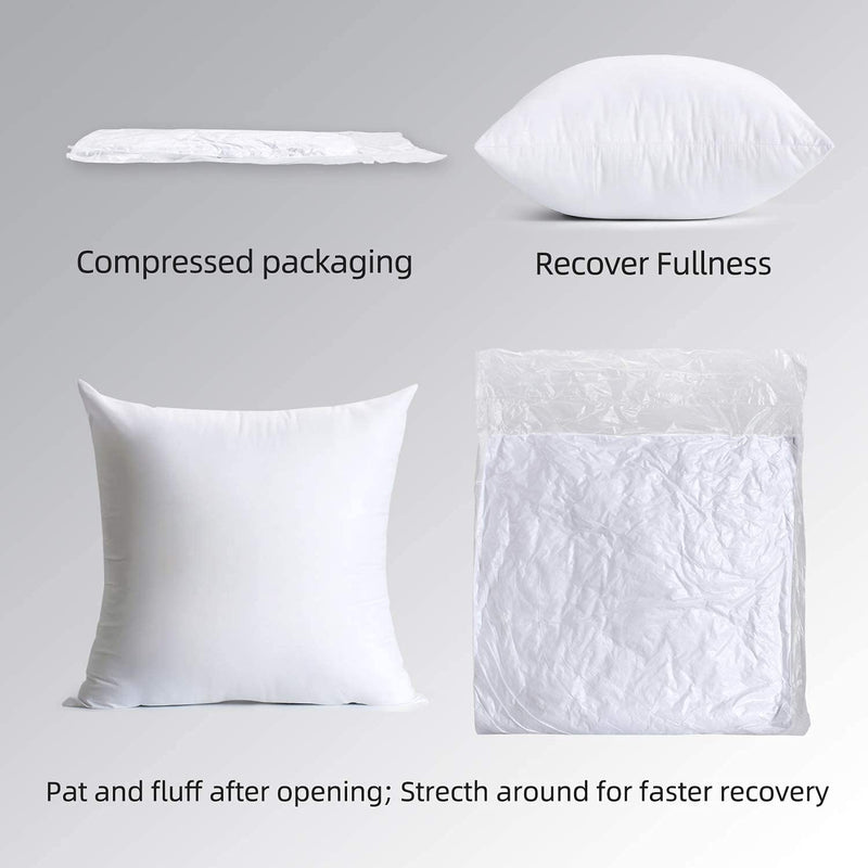 9villa Hotel Collection Microfiber Filling Cushion For Bed And Sofa Use Set Of 5 (16 * 16 * 5), White