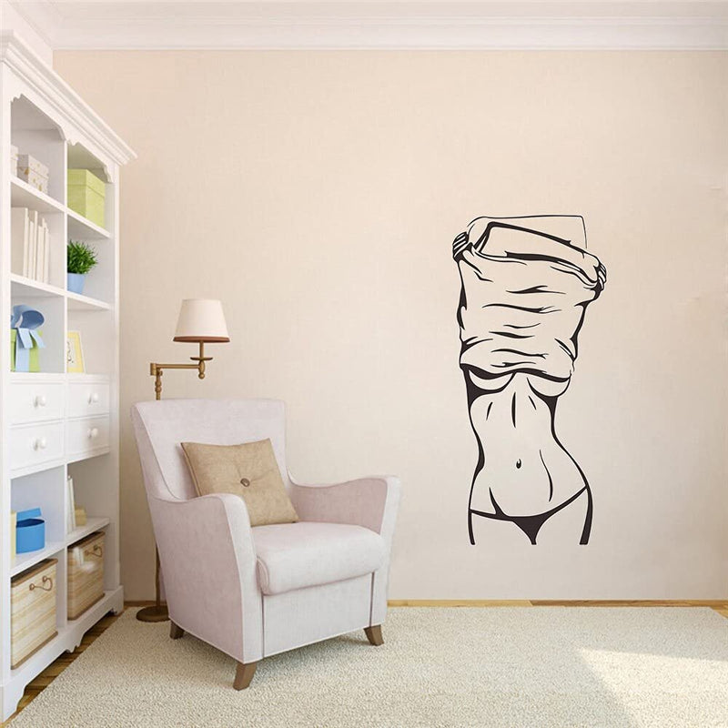 GADGETS WRAP Vinyl Decal Sticker Sexy Girl Wall Sticker Creative (Item Finish Size : 57cm x 27cm)