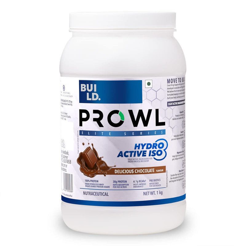 BUILD. Prowl Elite Series Hydro Active ISO 8 -Delicious Chocolate (1kg) | Informed Sport Certified | Optimize Hydration and Performance