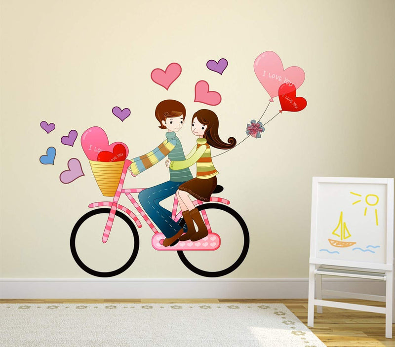 Tuffuk Love Couple Large Vinyl Wallstickers for Home Decorations(70 cm x 60 cm)5TZ0161