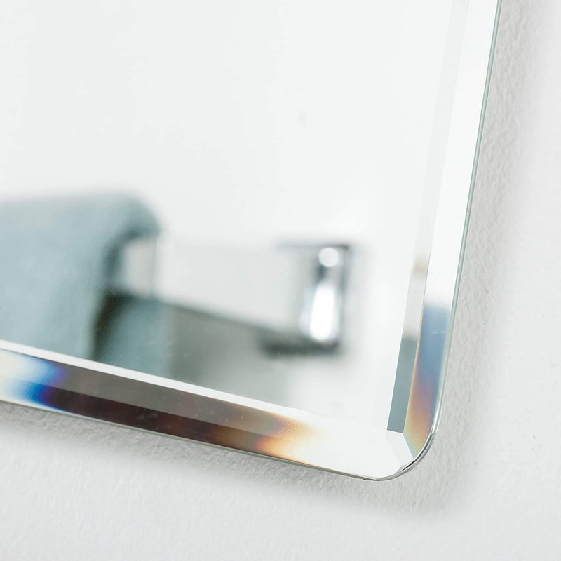 SDG Frameless Mirror 18 x 24 Inch (with Beveled Edges, Suitable for Bathroom)