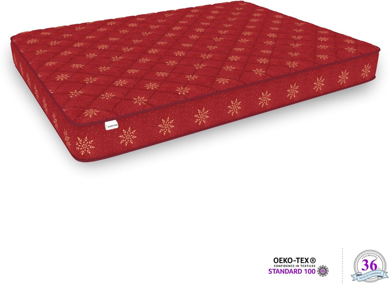 SLEEPSPA Soft Bounce Herb Fresh Technology | Back Care | Direct from Factory 5 inch Single High Density (HD) Foam Mattress with 1 Year Warranty, Maroon (L x W: 72 inch x 30 inch)