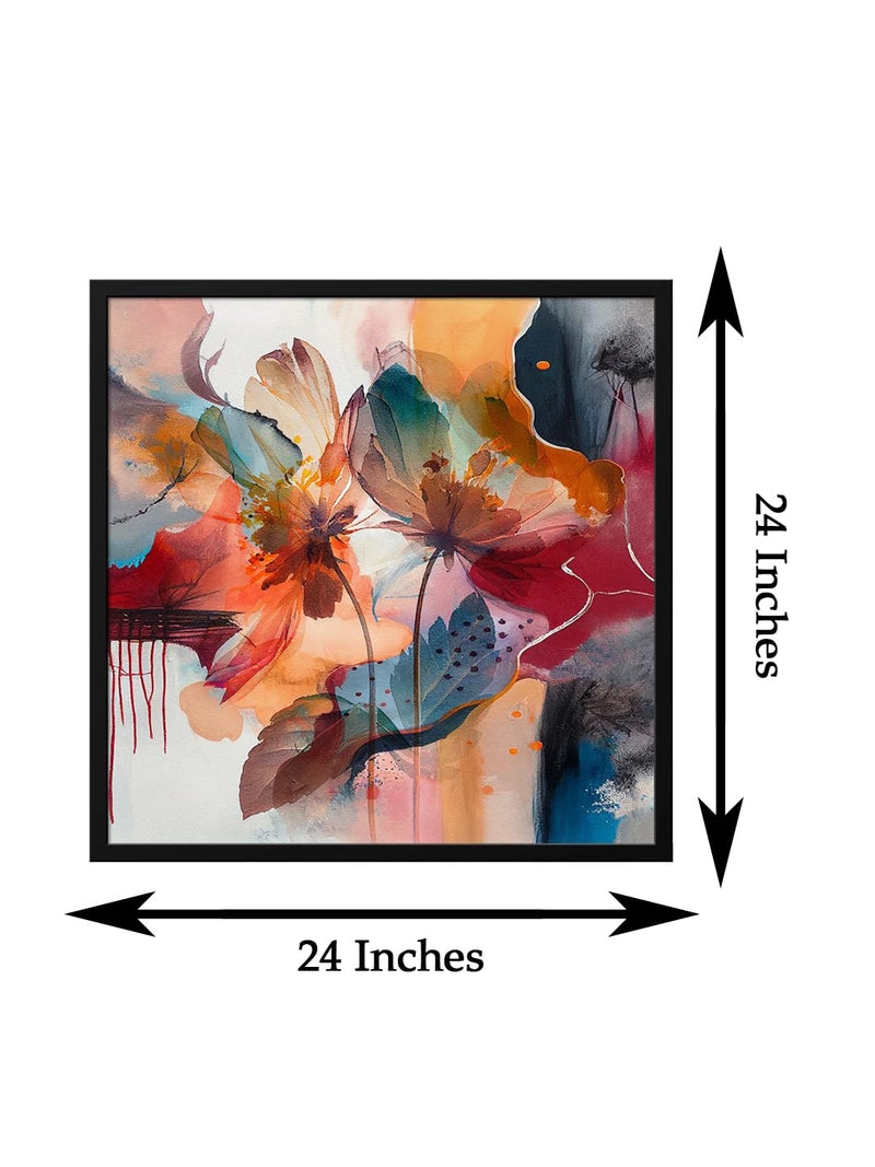 999STORE abstract art with flower view modern art canvas wall painting for home |flowers wall painting(BoxF24X240178)